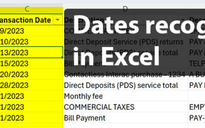Fixing Excel not recognizing dates in a column?